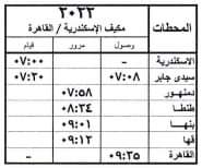 مواعيد القطارات فى رمضان