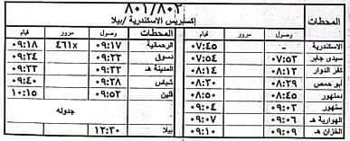 مواعيد القطارات فى رمضان