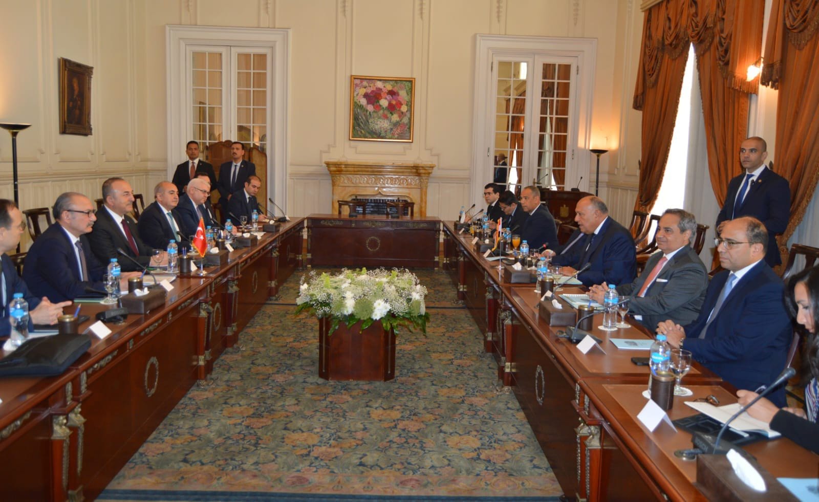 جلسة مباحثات موسعة بين وفدى مصر وتركيا بوزارة الخارجية