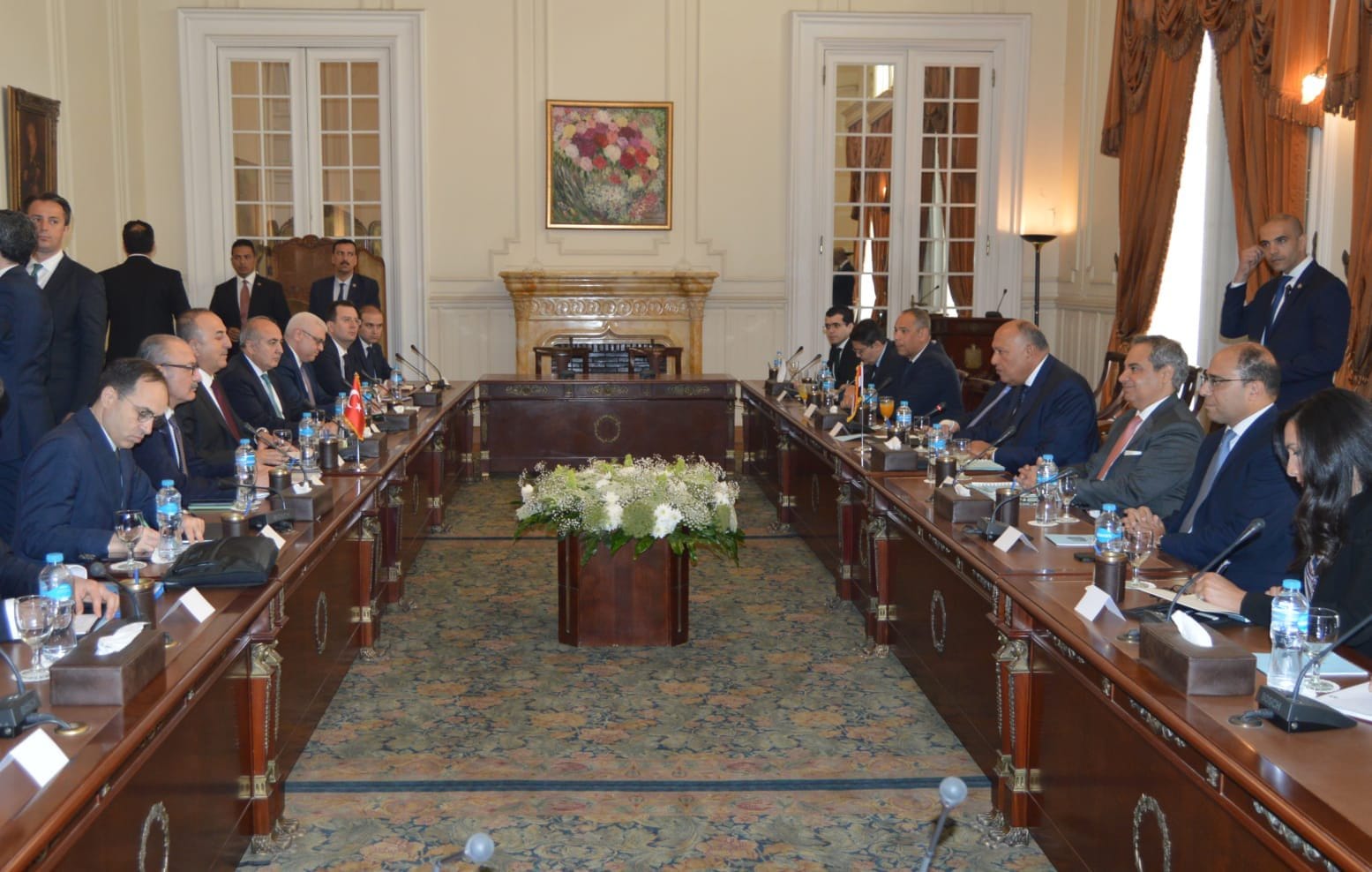 جلسة مباحثات موسعة بين وفدى مصر وتركيا بوزارة الخارجية