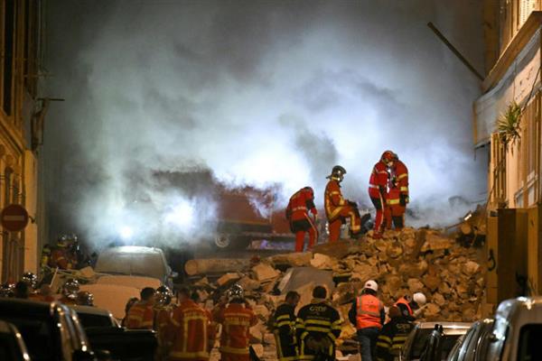 سقوط  جرحى في انهيار مبنى بمدينة مرسيليا الفرنسية