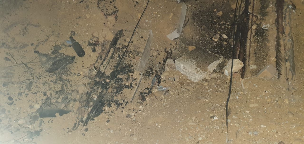صورة الكابلات المتضررة من الحفر