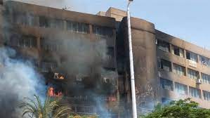 رئيس حي  مايو يكشف لـ بوابة الأهرام  تفاصيل حريق مبنى خدمات جهاز المدينة 