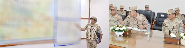 رئيس أركان حرب القوات المسلحة يشهد تنفيذ المرحلة الرئيسية للمشروع التكتيكى بجنود نصر 56