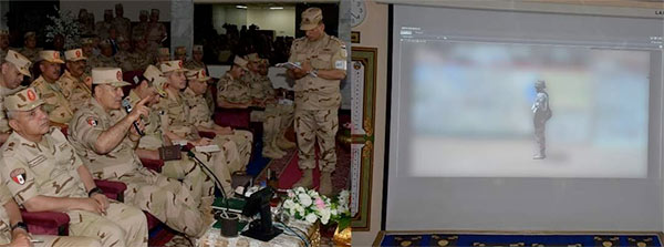 رئيس أركان حرب القوات المسلحة يشهد تنفيذ المرحلة الرئيسية للمشروع التكتيكى بجنود نصر 56