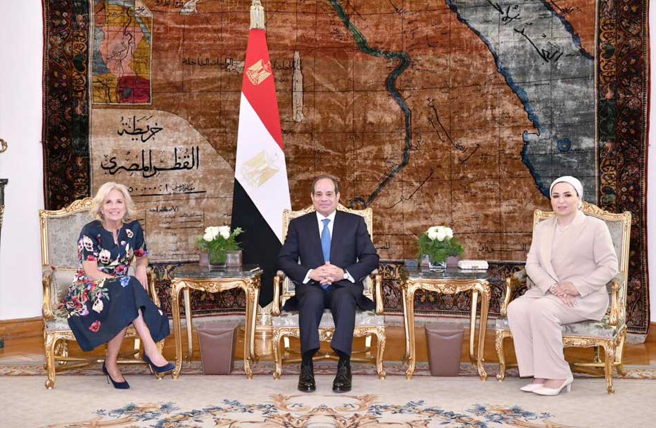 السفارة الأمريكية بالقاهرة زيارة سيدة أمريكا الأولى لمصر أعطتها لمحة عما يمكن أن تقدمه  أم الدنيا 