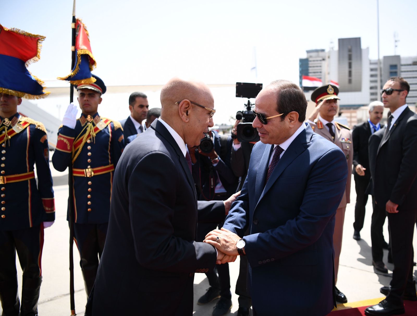  استقبال الرئيس السيسي لنظيره الموريتاني