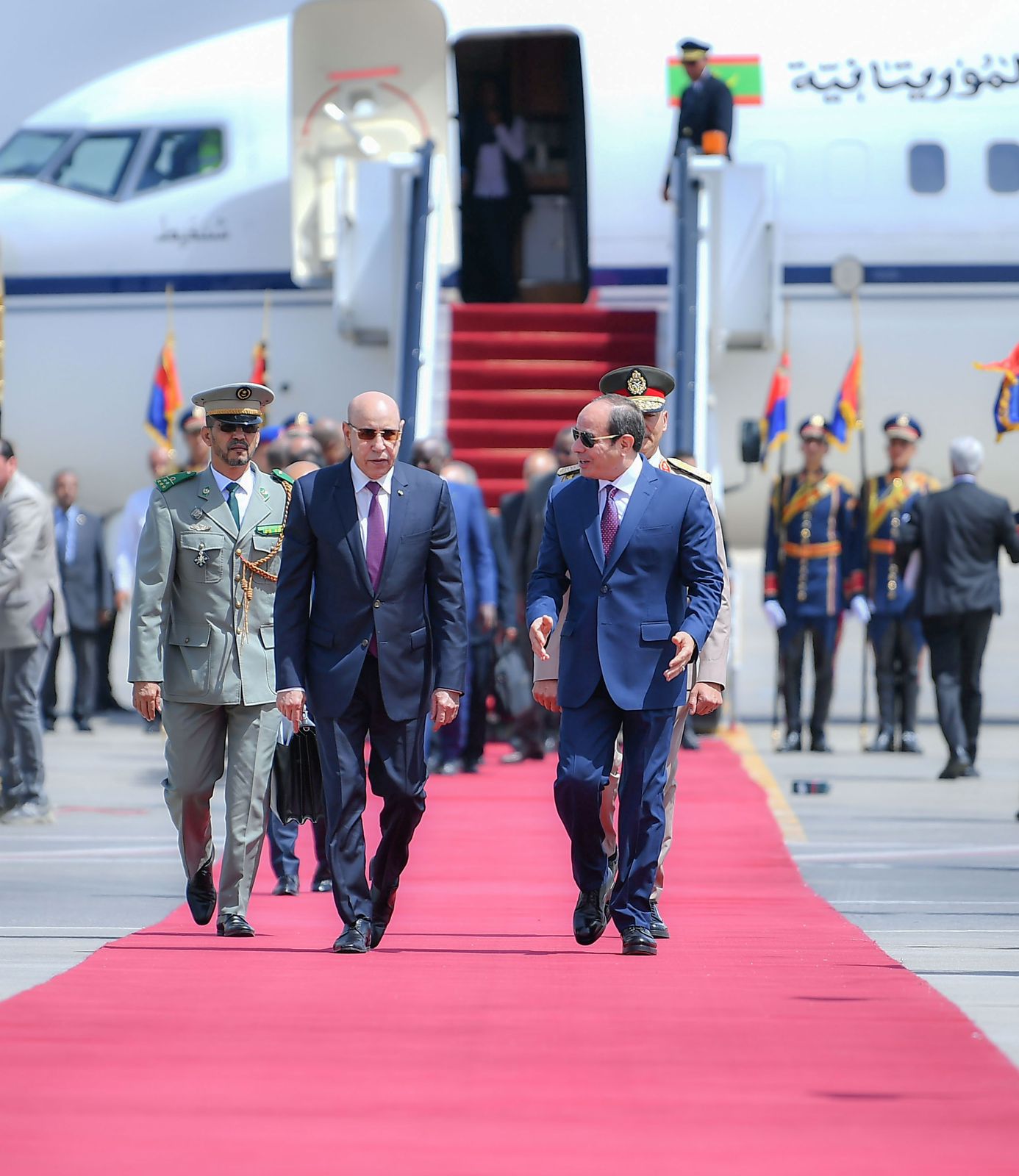  استقبال الرئيس السيسي نظيره الموريتاني