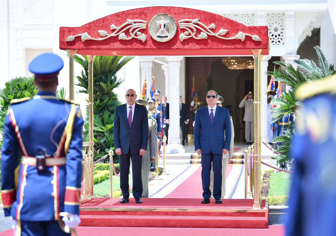  استقبال الرئيس السيسي نظيره الموريتاني