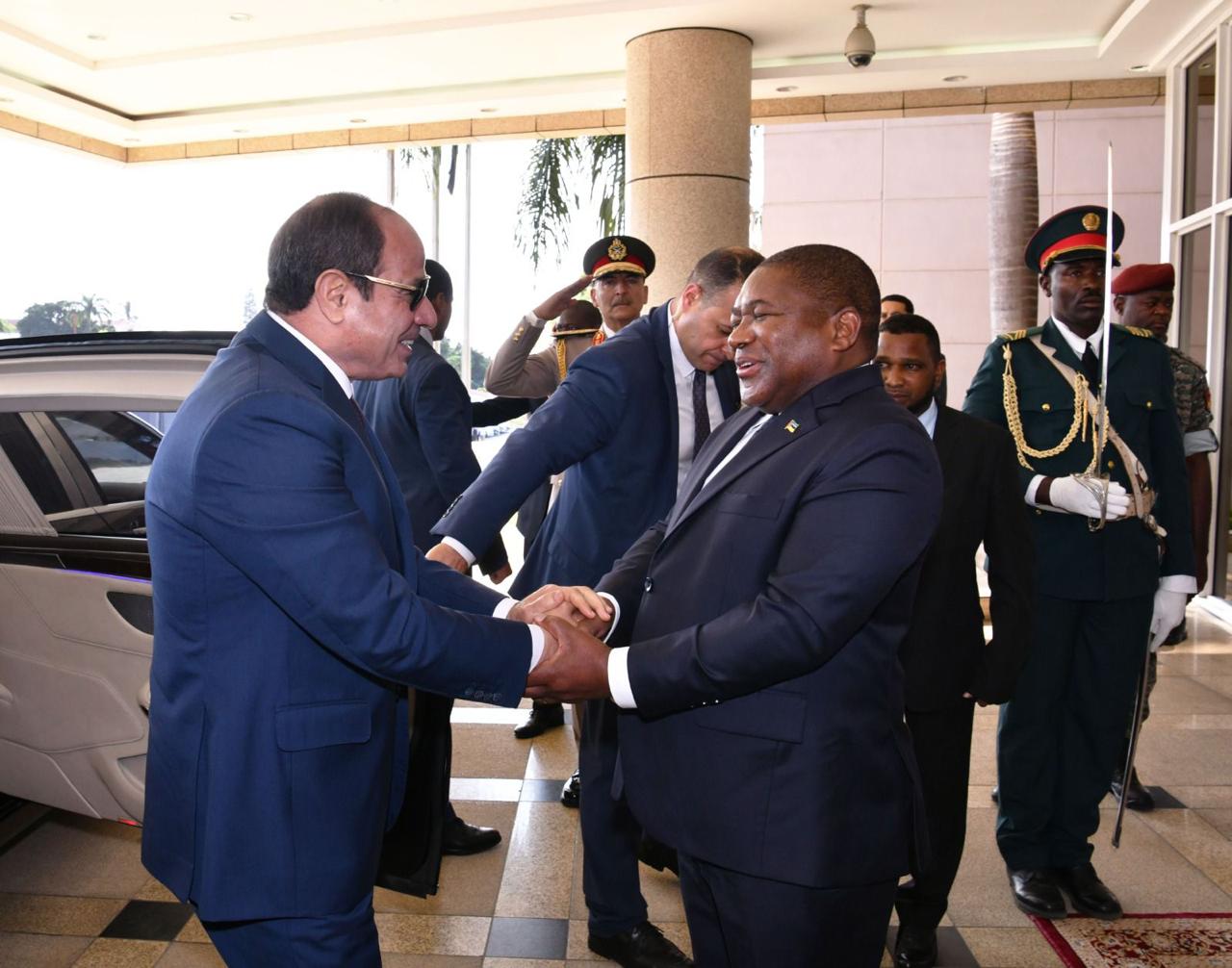 ;الأزمة السودانية والتعاون المشترك ومكافحة الإرهاب; تتصدر مباحثات الرئيس السيسي ونظيره الموزمبيقي |صور وفيديو
