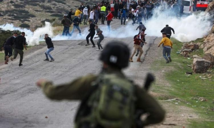  الاحتلال الإسرائيلي يقمع مسيرات سلمية شرق قطاع غزة