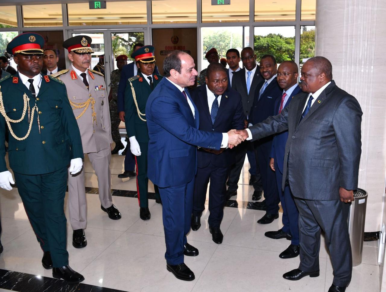 الرئيس السيسي خلال لقائه  رئيس موزمبيق