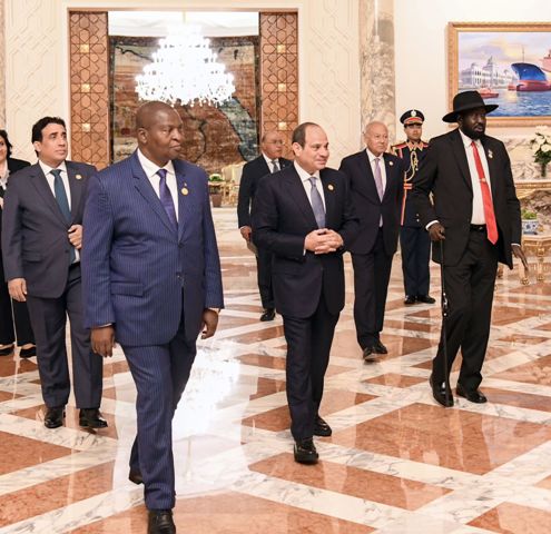  مشاركة الرئيس السيسي في الجلسة الختامية لقمة دول جوار السودان