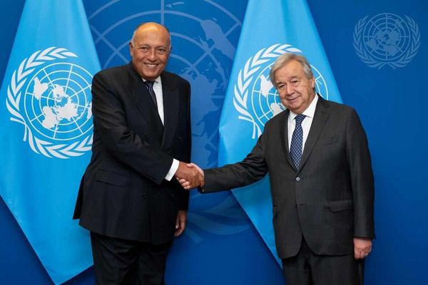 وزير الخارجية يلتقي سكرتير عام الأمم المتحدة على هامش أعمال الجمعية العامة للأمم المتحدة   