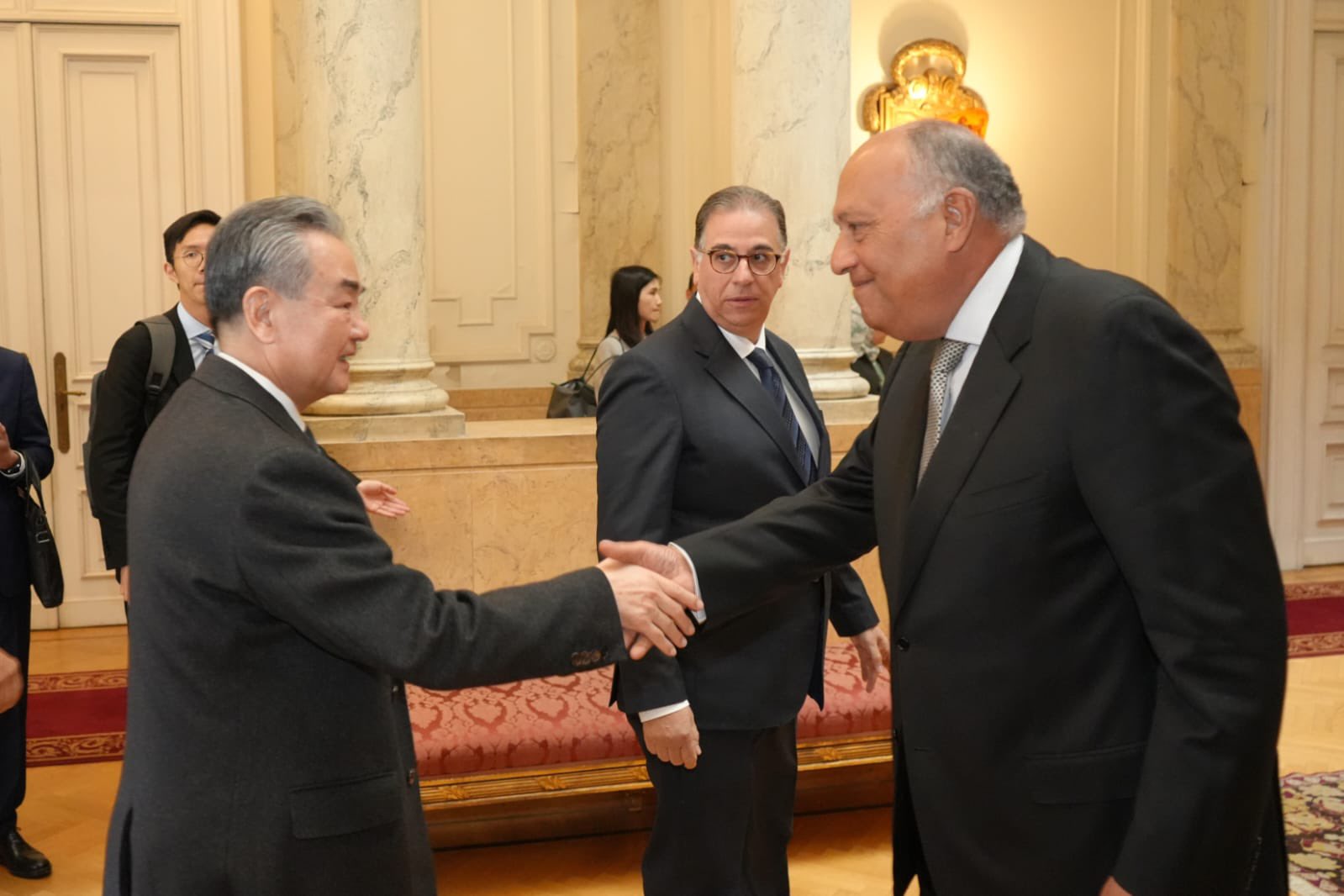 جلسة مباحثات ثنائية مغلقة لوزيرى خارجية مصر والصين