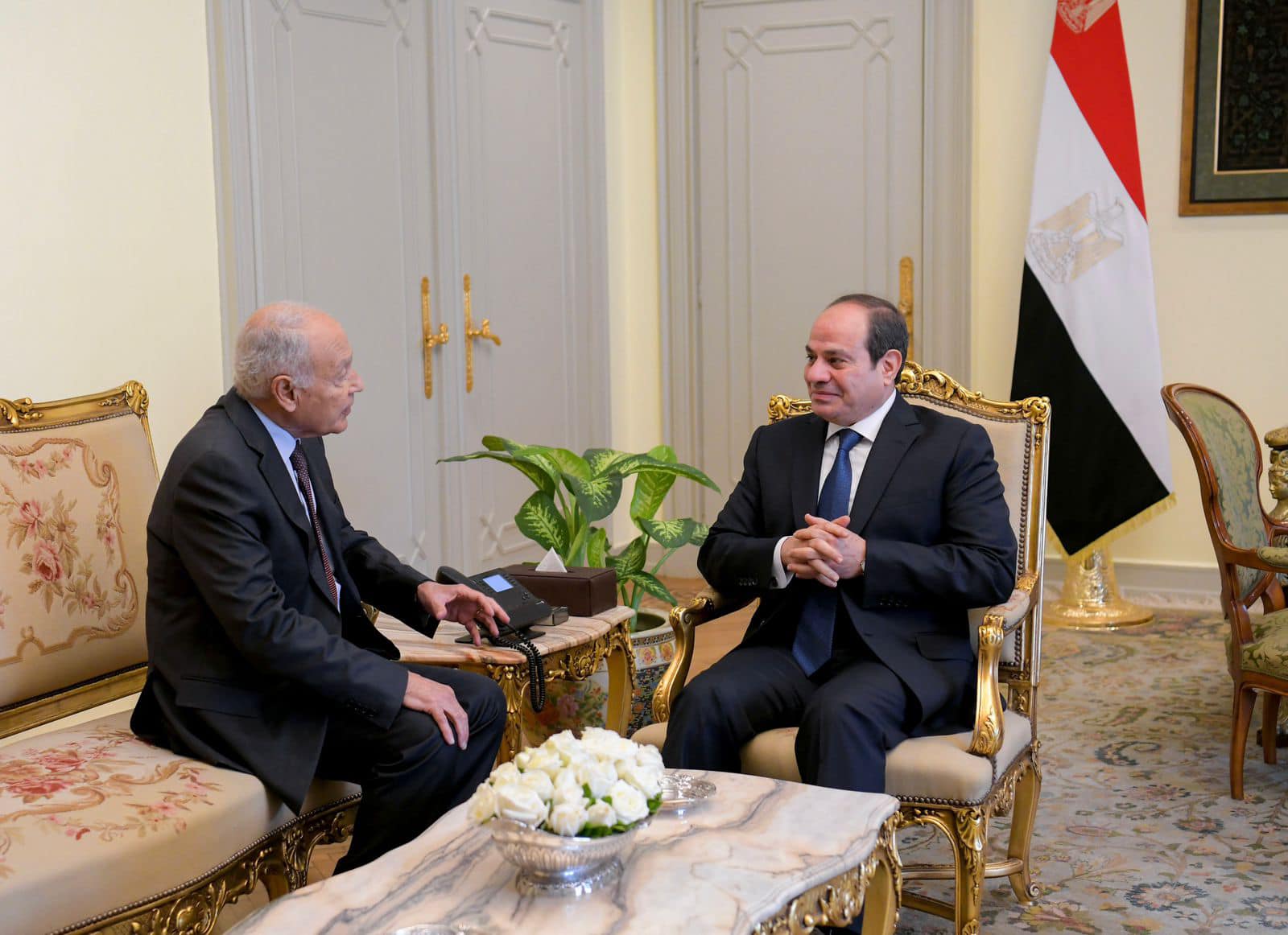  الرئيس السيسي يستقبل السيد أحمد أبو الغيط، أمين عام جامعة الدول العربية