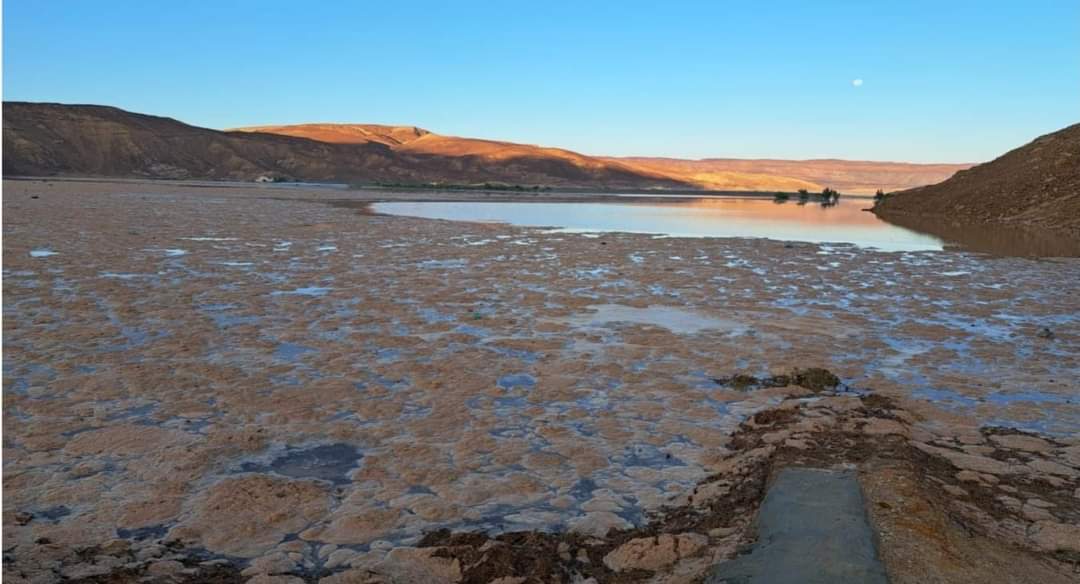 أحد منشآت الحماية من أخطار السيول وحصاد المياه الأمطار في سيناء