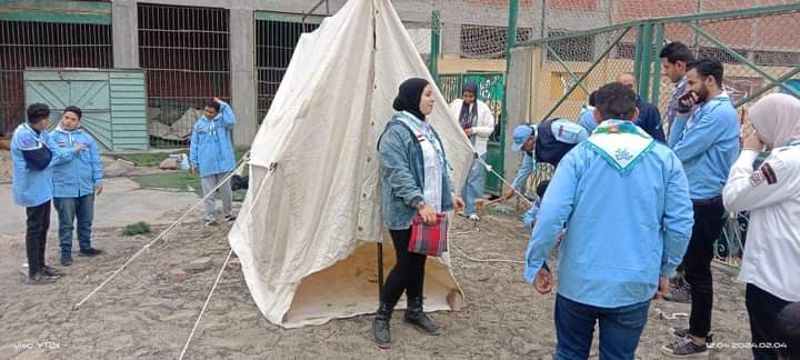 شباب كفر الشيخ تنظم معسكرا كشفيا لعشائر الجوالة بمحلة القصب