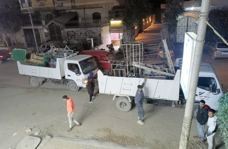 محافظة الجيزة: رفع 3000 حالة إشغال بحدائق الأهرام للمقاهي والكافيهات والمحال التجارية 