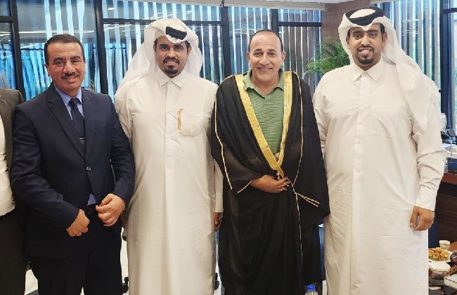 وفد قطري يلتقي رئيس اتحاد القبائل والعائلات لبحث سبل التعاون المشترك| صور