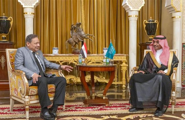 خلال لقائه وزير الإعلام السعودي جبر التعاون يعكس العلاقات القوية بين زعماء الدولتين| صور