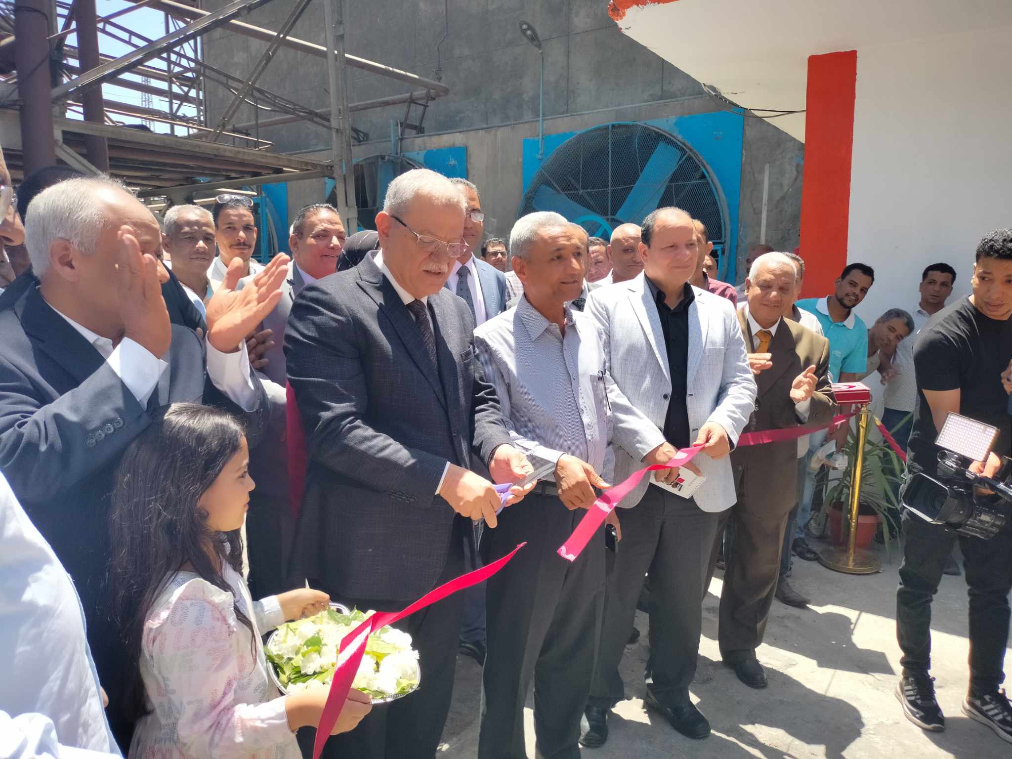  افتتاح أول برج تبريد مياة في مصنع ارمنت للسكر بالأقصر