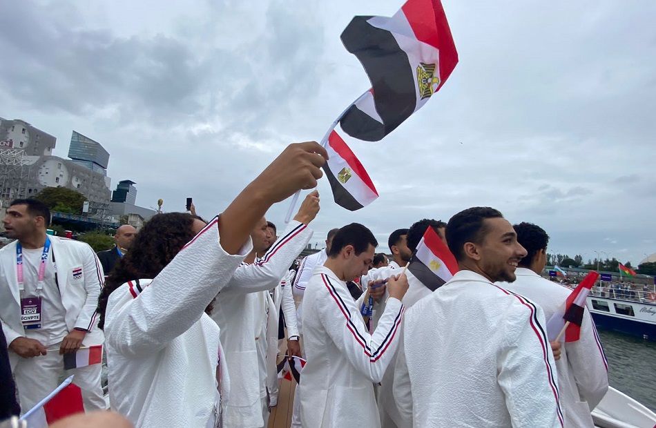 رفع علم مصر في حفل افتتاح أولمبياد باريس 2024 