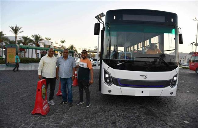 تشغيل  حافلات كهربائية صديقة للبيئة بمدينة شرم الشيخ كمرحلة أولى | صور