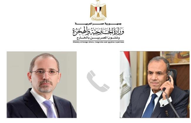 وزيرا خارجية مصر والأردن يبحثان سبل وقف التصعيد الحالي في المنطقة وإطلاق النار في غزة| صور